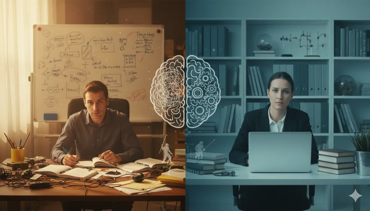 آیا من ADHD دارم یا فقط «خلاق و بی‌نظم» هستم؟ راهنمای علمی تشخیص اختلال از شخصیت