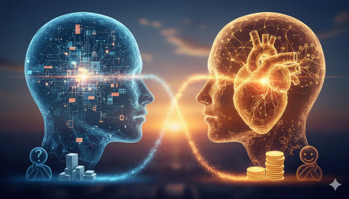 نبرد مغز و قلب: چرا «هوش هیجانی» (EQ) بیشتر از IQ باعث ثروتمند شدن و خوشبختی شما می‌شود؟ (راهنمای جامع پرورش هوش عاطفی)